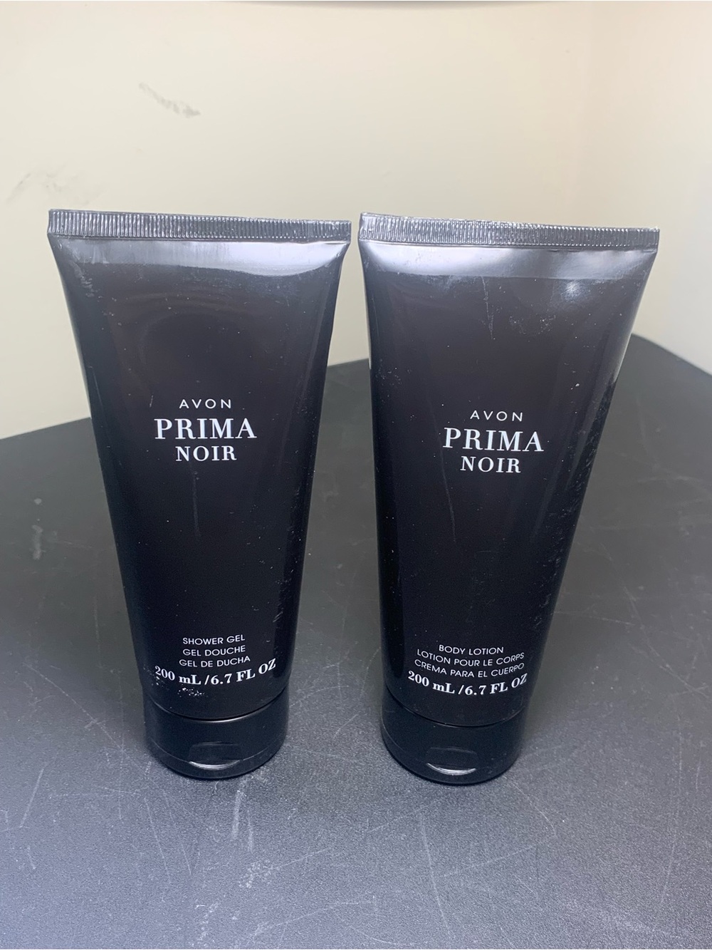Avon Prima Noir Shower Gel & Body Lotion (Lot of 2) 200ml/6.7oz